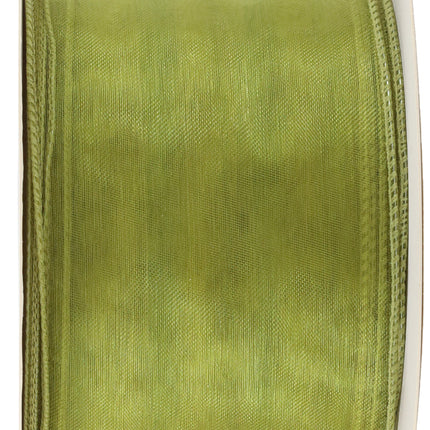 2 1/2" Wired Sheer Ribbon | Apple | 50 Yard Roll LaRibbons and Crafts