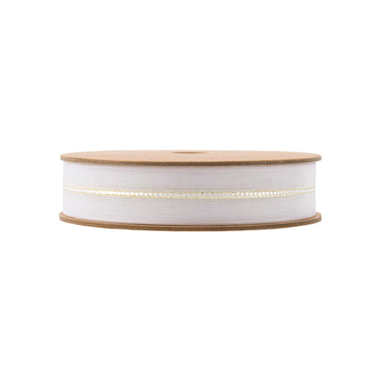 7/8" Sheer Wedding Ribbon | White | 20 Yard Roll LA Ribbons Wholesale