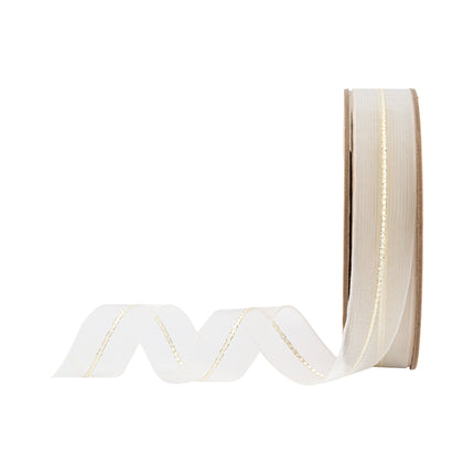 7/8" Sheer Wedding Ribbon | Ivory | 20 Yard Roll LaRibbons and Crafts