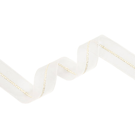 7/8" Sheer Wedding Ribbon | Ivory | 20 Yard Roll LaRibbons and Crafts