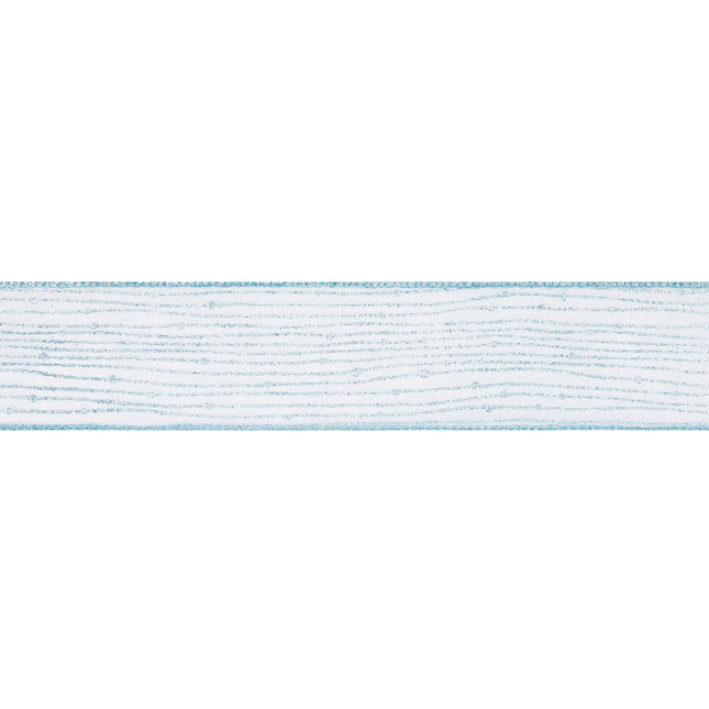 2 1/2" Wired Ribbon | Baby Blue Glitter | 10 Yard Roll LaRibbons and Crafts