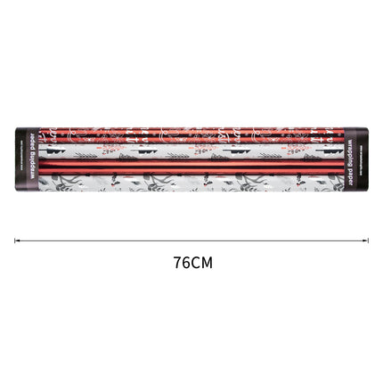 30" x 10' Wrapping Paper Bundle (4-pack) | Red/Silver/Xmas Metallic LaRibbons and Crafts