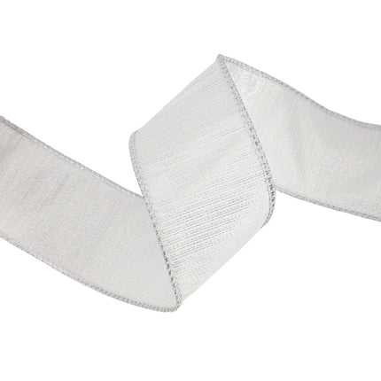 2 1/2" Wired Dupioni Ribbon w/ Metallic Stripe | 10 Yard Roll LaRibbons and Crafts