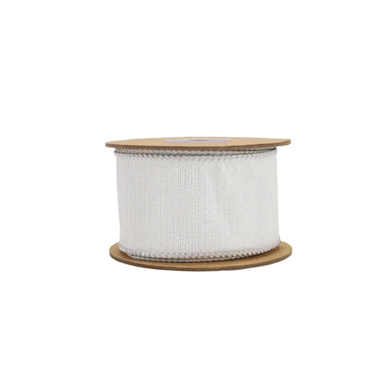 2 1/2" Wired Dupioni Ribbon w/ Metallic Stripe | 10 Yard Roll LaRibbons and Crafts
