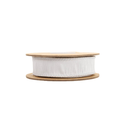 1" Wired Dupioni Ribbon | 10 Yards | Silver LaRibbons and Crafts