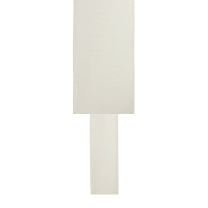 1" Wired Dupioni Ribbon | 10 Yards | Antique White LaRibbons and Crafts