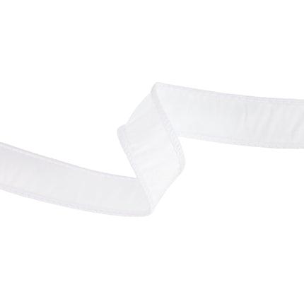 1" Wired Dupioni Ribbon | 10 Yards | White LaRibbons and Crafts
