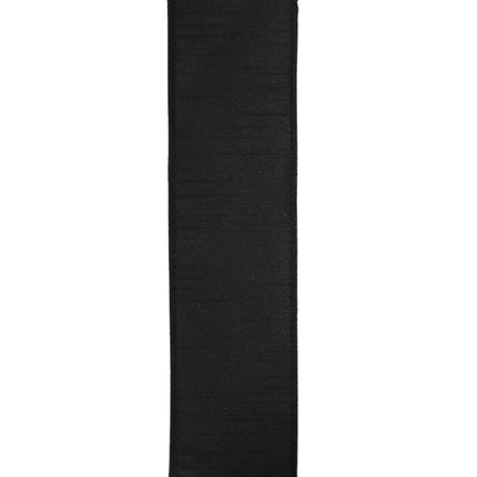 2 1/2" Wired Dupioni Ribbon | 10 Yards | Black LaRibbons and Crafts