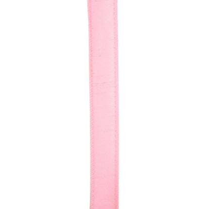 1" Wired Dupioni Ribbon | 10 Yards | Pink LaRibbons and Crafts