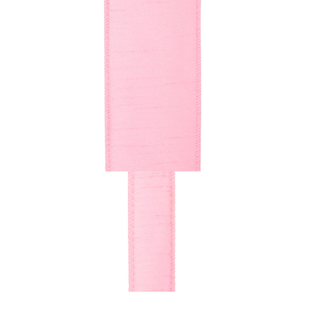 1" Wired Dupioni Ribbon | 10 Yards | Pink