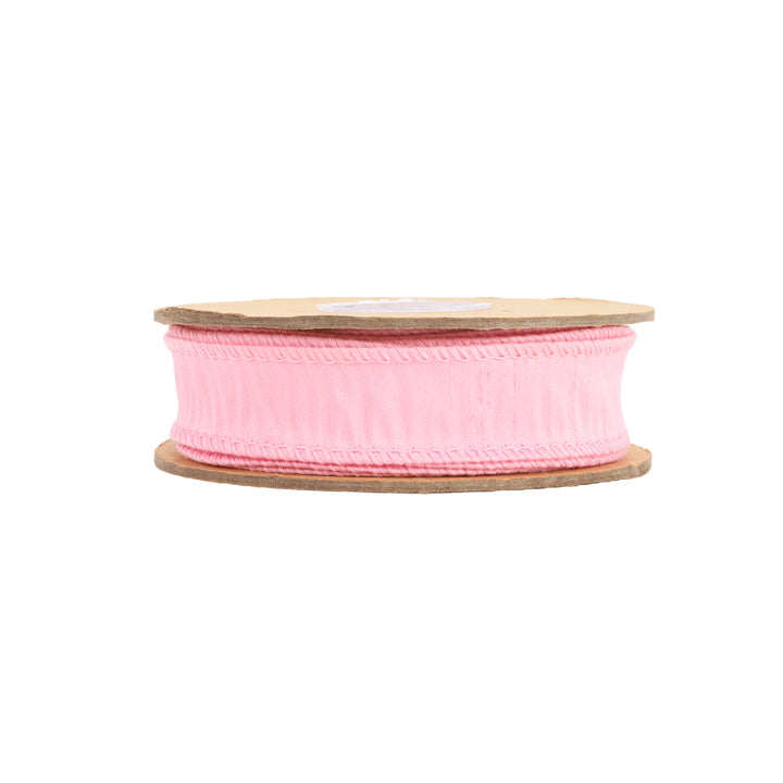 1" Wired Dupioni Ribbon | 10 Yards | Pink