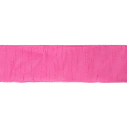 4" Wired Dupioni Ribbon | Hot Pink | 10 Yard Roll LaRibbons and Crafts