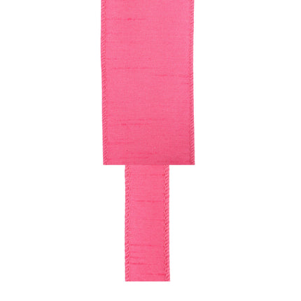 1" Wired Dupioni Ribbon | 10 Yards | Hot Pink LaRibbons and Crafts