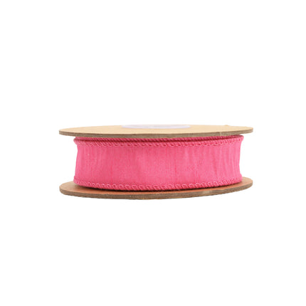1" Wired Dupioni Ribbon | 10 Yards | Hot Pink LaRibbons and Crafts