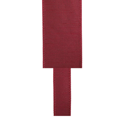 2 1/2" Wired Dupioni Ribbon | 10 Yards | Wine LaRibbons and Crafts