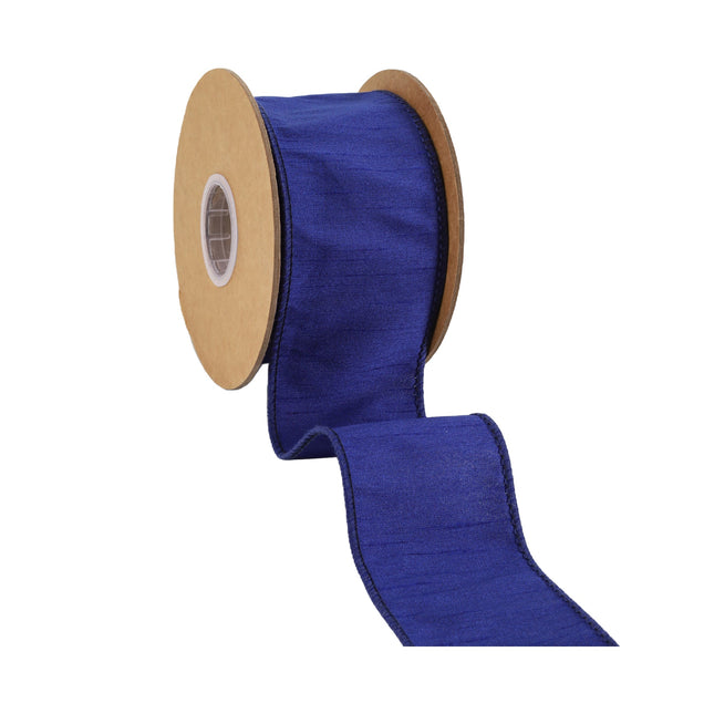 2 1/2" Wired Dupioni Ribbon | 10 Yards | Royal LaRibbons and Crafts