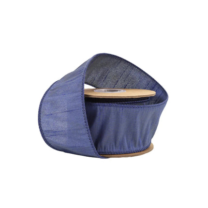 2 1/2" Wired Dupioni Ribbon | 10 Yards | Navel LaRibbons and Crafts