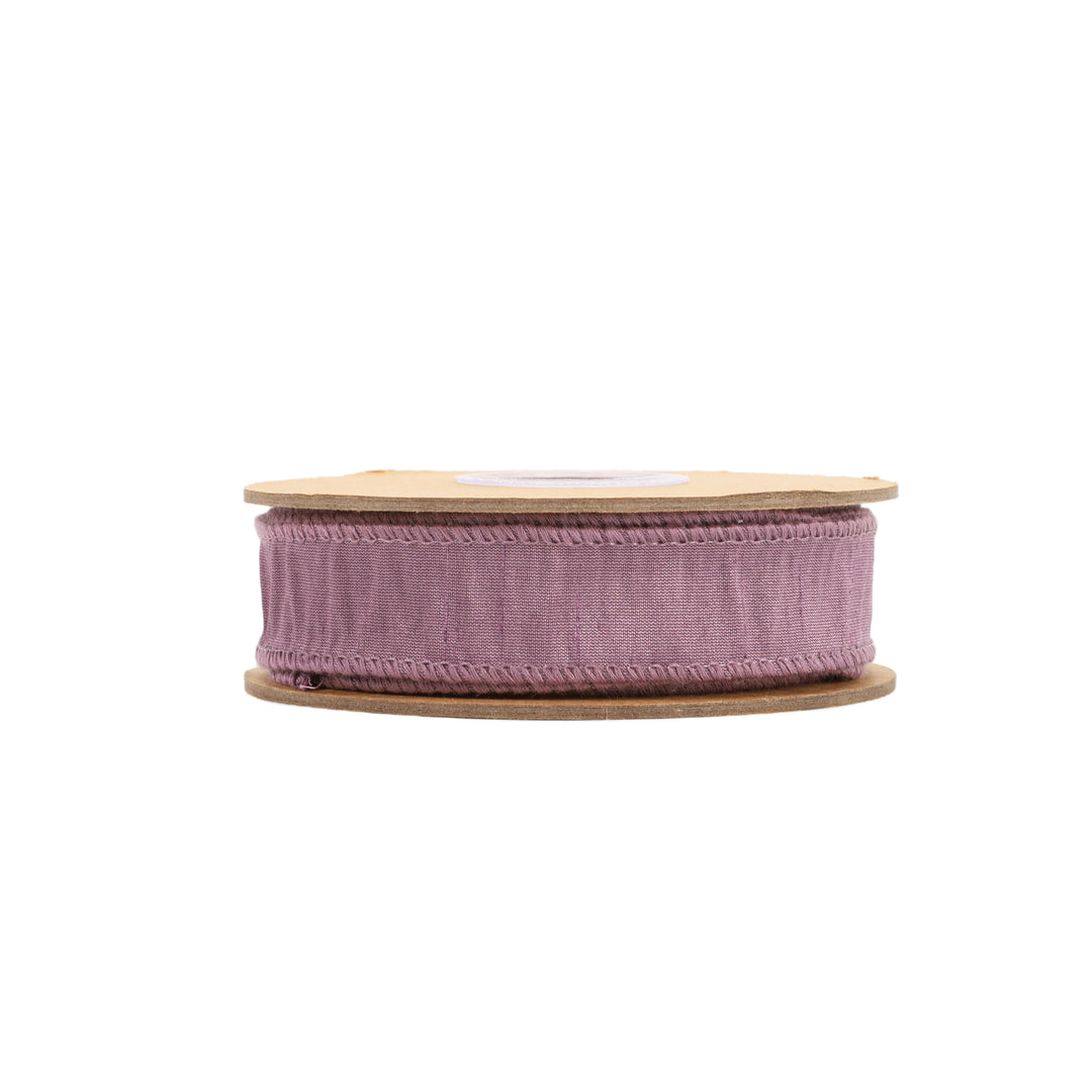 1" Wired Dupioni Ribbon | 10 Yards | Amethyst