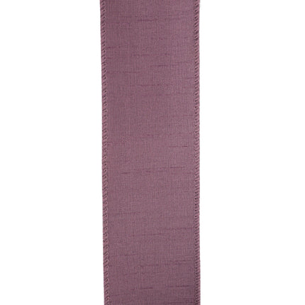 2 1/2" Wired Dupioni Ribbon | 10 Yards | Amethyst LaRibbons and Crafts