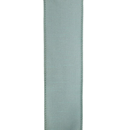 2 1/2" Wired Dupioni Ribbon | 10 Yards | Seafoam LaRibbons and Crafts