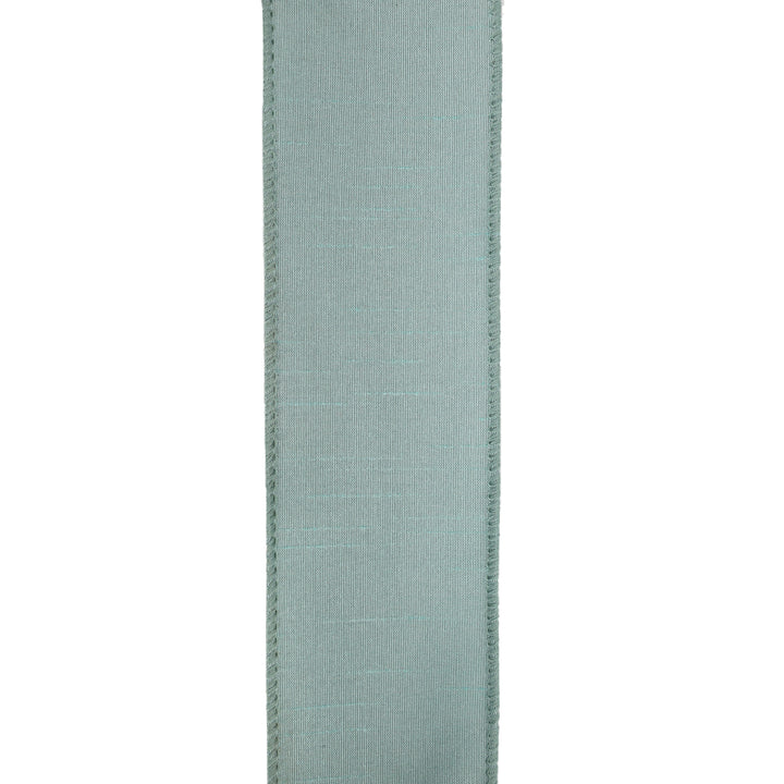 2 1/2" Wired Dupioni Ribbon | 10 Yards | Seafoam