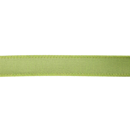 1" Wired Dupioni Ribbon | 10 Yards | Apple Green LaRibbons and Crafts