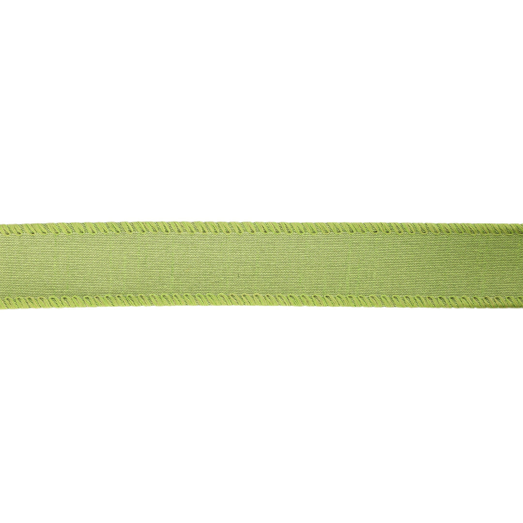 1" Wired Dupioni Ribbon | 10 Yards | Apple Green