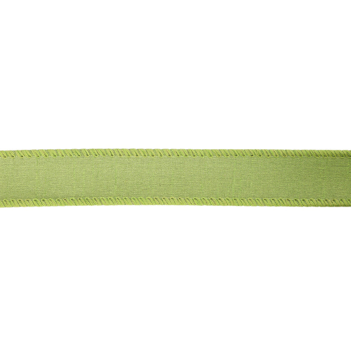 1" Wired Dupioni Ribbon | 10 Yards | Apple Green