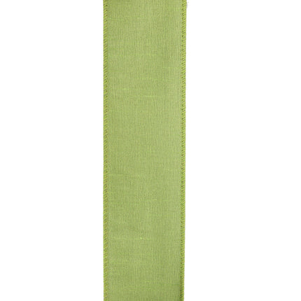 2 1/2" Wired Dupioni Ribbon | 10 Yards | Apple Green LaRibbons and Crafts