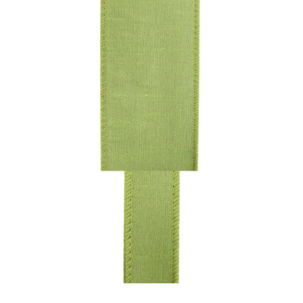 2 1/2" Wired Dupioni Ribbon | 10 Yards | Apple Green LaRibbons and Crafts