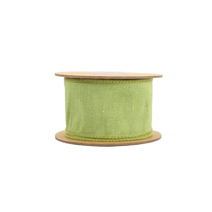 2 1/2" Wired Dupioni Ribbon | 10 Yards | Apple Green LaRibbons and Crafts