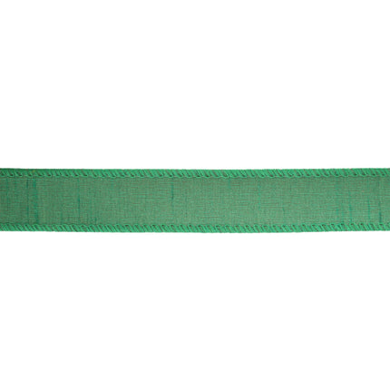 1" Wired Dupioni Ribbon | 10 Yards | Forest Green LaRibbons and Crafts
