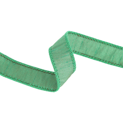 1" Wired Dupioni Ribbon | 10 Yards | Forest Green LaRibbons and Crafts