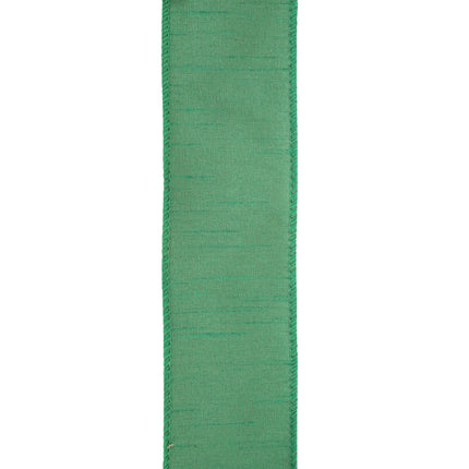 2 1/2" Wired Dupioni Ribbon | 10 Yards | Forest Green LaRibbons and Crafts