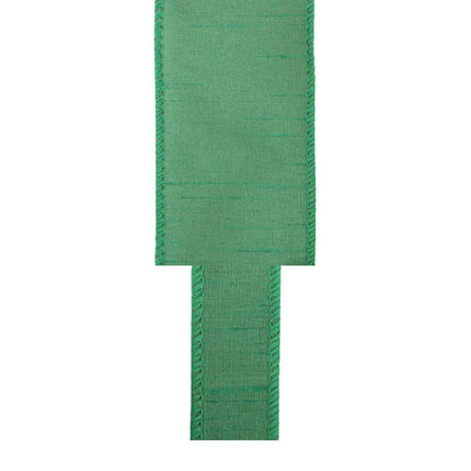 2 1/2" Wired Dupioni Ribbon | 10 Yards | Forest Green LaRibbons and Crafts