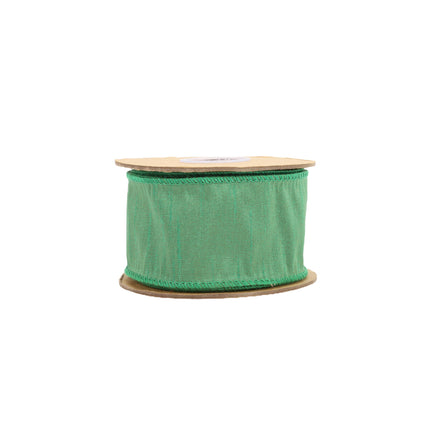 2 1/2" Wired Dupioni Ribbon | 10 Yards | Forest Green LaRibbons and Crafts