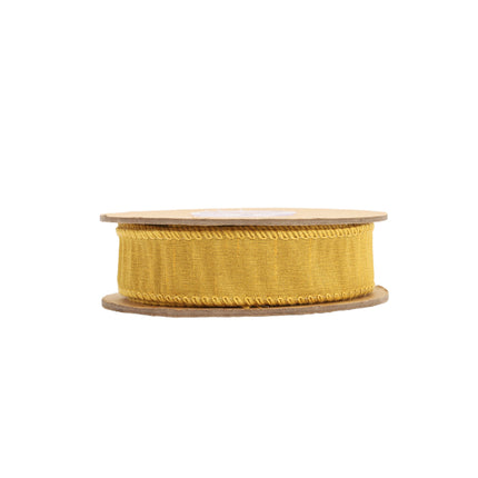 1" Wired Dupioni Ribbon | 10 Yards | Gold LaRibbons and Crafts