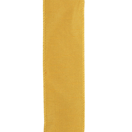 2 1/2" Wired Dupioni Ribbon | 10 Yards | Gold LaRibbons and Crafts