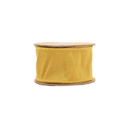 2 1/2" Wired Dupioni Ribbon | 10 Yards | Gold LaRibbons and Crafts