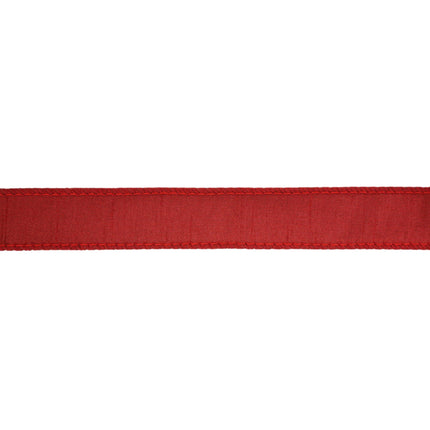  Smooth red ribbon with precise stitching, vibrant hue, premium texture for festive decor.