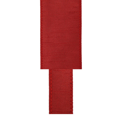1" Wired Dupioni Ribbon | 10 Yards | Bordeaux LaRibbons and Crafts