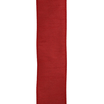 2 1/2" Wired Dupioni Ribbon | 10 Yards | Bordeaux LaRibbons and Crafts