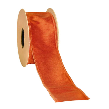 4" Wired Velvet Pink/Orange/Check Stripe and 2 1/2" Glitter Diagonal Stripe with 2 1/2" Orange Dupioni Ribbon Bundle | 3 Rolls | 30 Yards