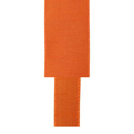 1" Wired Dupioni Ribbon | 10 Yards | Burnt Orange LaRibbons and Crafts