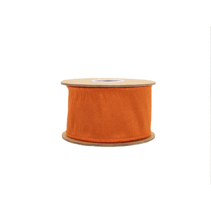 2 1/2" Wired Dupioni Ribbon | 10 Yards | Burnt Orange LaRibbons and Crafts