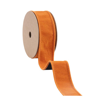 2 1/2" Halloween Bias Plaid and 1 1/2" Double Fused with 2 1/2" Gold Dupioni Ribbon Bundle | 3 Rolls | 30 Yards