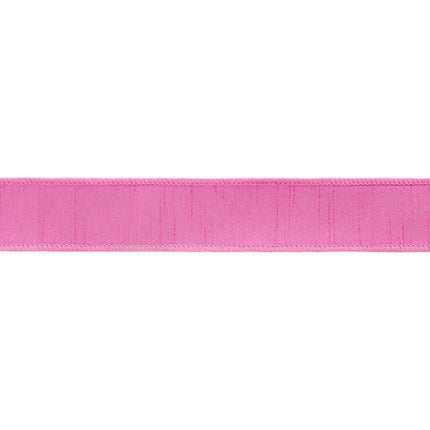 Reversible pink and red wired ribbon, perfect for adding a vibrant touch to DIY crafts, party decorations, and home accents.