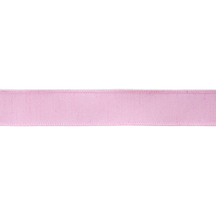 1 1/2" Wired Double-fused Dupioni Ribbon | Red/Lt Pink | 10 Yard Roll LaRibbons Wholesale