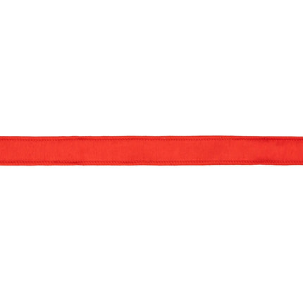 Slim red wired edge dupioni ribbon metallic lining ideal for Christmas ornament making