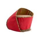 4 inch wired red dupioni ribbon with moss plaid piping and plaid backing for Christmas wreath crafts